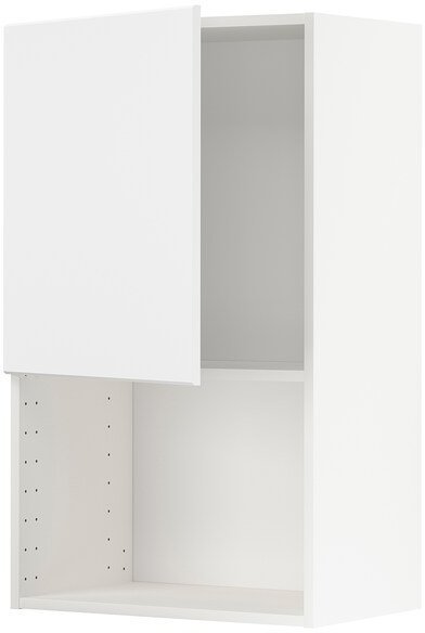 METOD МЕТОД Навесной шкаф для СВЧ-печи, белый/Кунгсбакка антрацит, 60x100 см