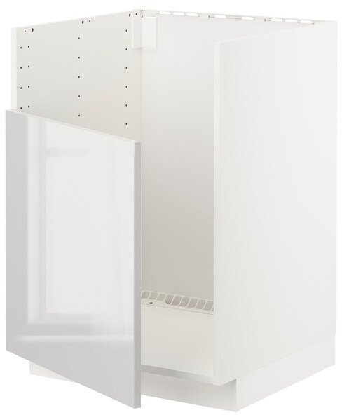 METOD МЕТОД Шкаф под мойку БРЕДШЁН, белый/Рингульт светло-серый, 60x60 см METOD МЕТОД Шкаф под мойку БРЕДШЁН, белый/Рингульт светло-серый, 60x60 см