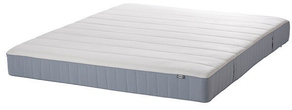 VESTEROY ВЕСТЕРЁЙ Матрас с пружинами карманного типа, жесткий/голубой, 140x200 см