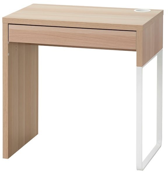 MICKE МИККЕ Письменный стол, под беленый дуб, 73x50 см