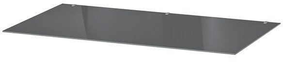 MALM МАЛЬМ Стеклянная столешница, прозрачный серый, 80x48 см