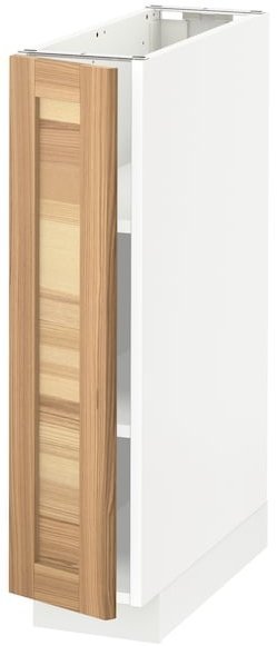 METOD МЕТОД Напольный шкаф с полками, белый/Торхэмн ясень, 20x60 см