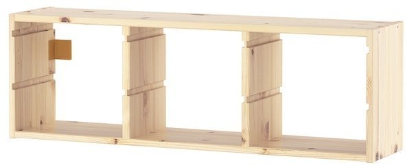 TROFAST ТРУФАСТ Настенный модуль для хранения, светлая беленая сосна, 93x30 см