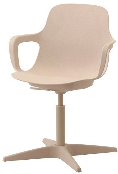 ODGER ОДГЕР Рабочий стул, белый/бежевый