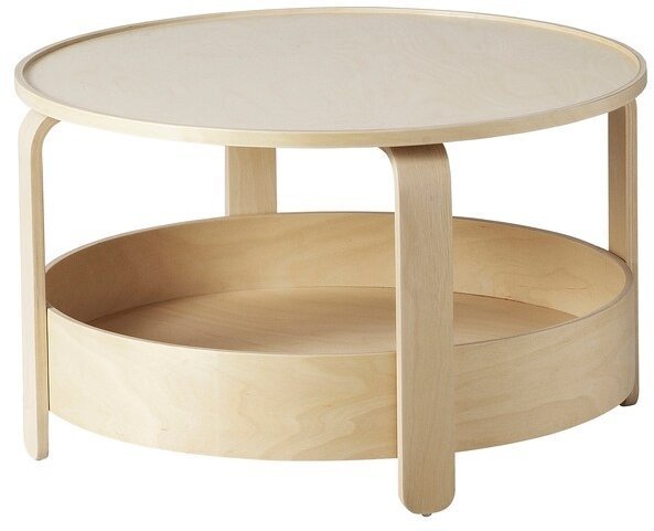 BORGEBY БОРГЕБИ Журнальный стол, березовый шпон, 70 см