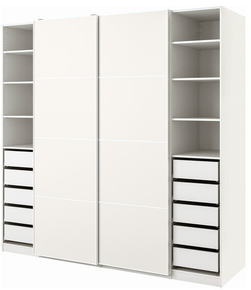 PAX ПАКС Гардероб, белый, 250x66x236 см