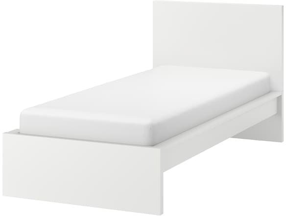 MALM МАЛЬМ Каркас кровати, белый/Леирсунд, 90x200 см