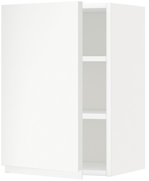 METOD МЕТОД Навесной шкаф с полками, белый/Воксторп матовый белый, 40x60 см