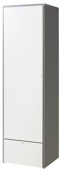 VISTHUS ВИСТХУС Гардероб, серый/белый, 63x59x216 см