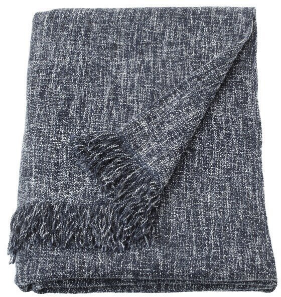 INGRUN ИНГРУН Плед, темно-синий, 130x170 см