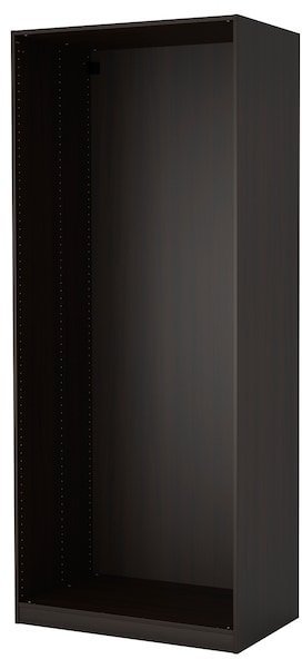 PAX ПАКС Каркас гардероба, черно-коричневый, 100x58x236 см